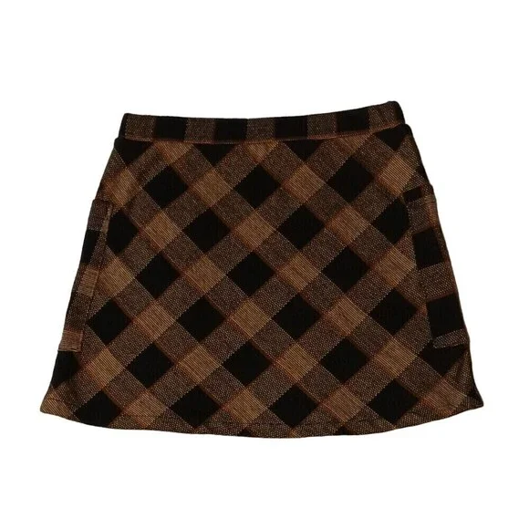 Kirious Los Angeles Women's Autumn Plaid Checkered Skirt with Pockets Size S - Picture 2 of 12